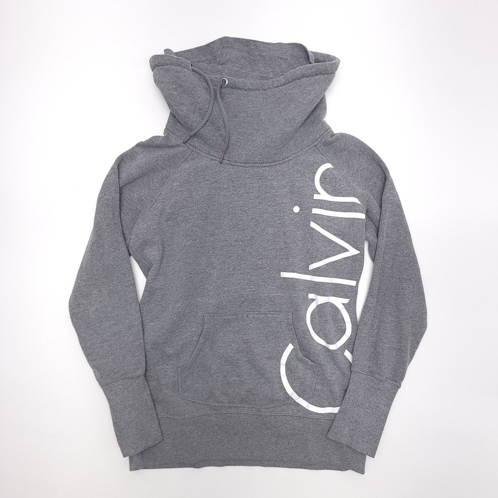 Calvin Klein Performance Sweatshirt Womens M Gray Long Sleeve‎ Cowl Neck